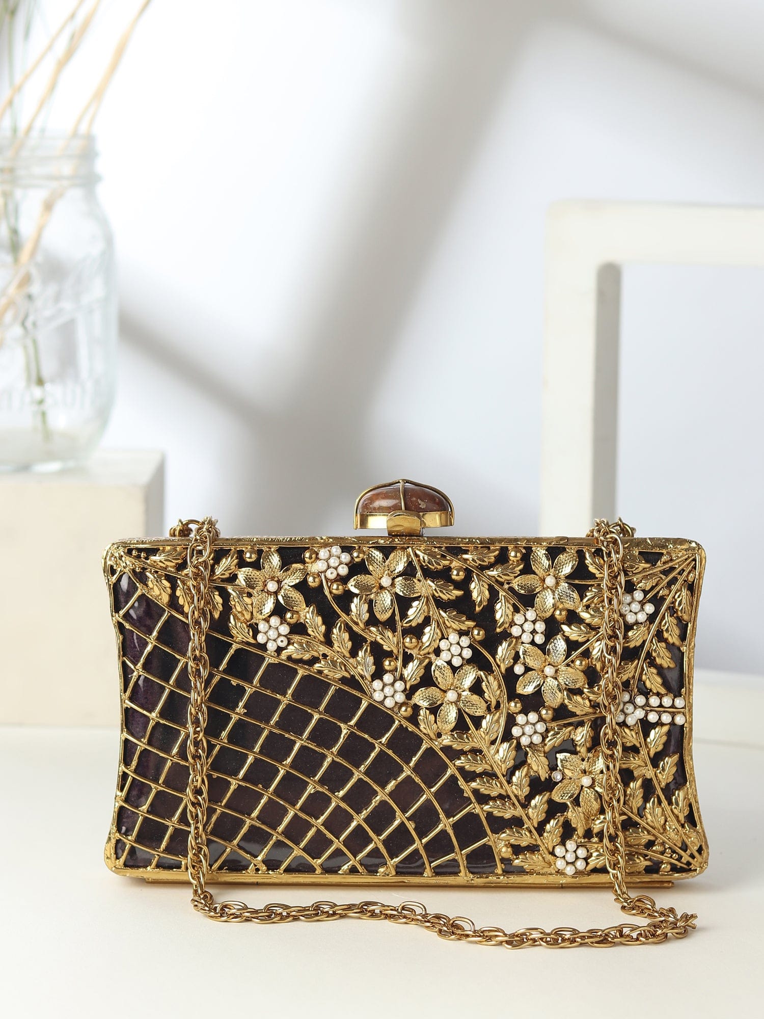 Zivah Golden Clutch