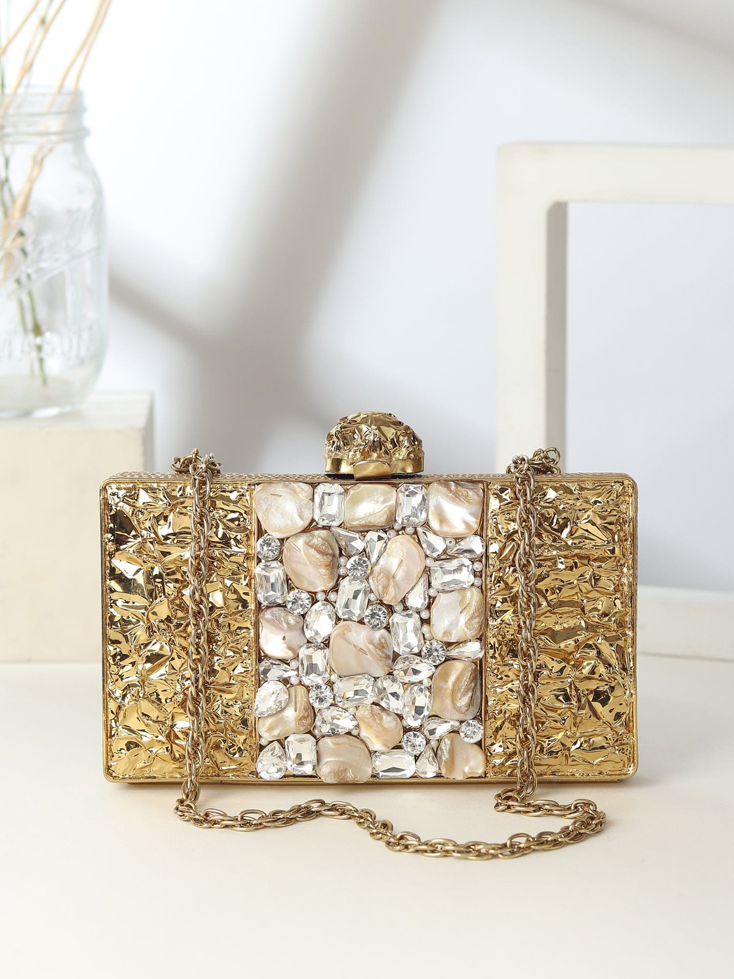 Heer Golden Clutch
