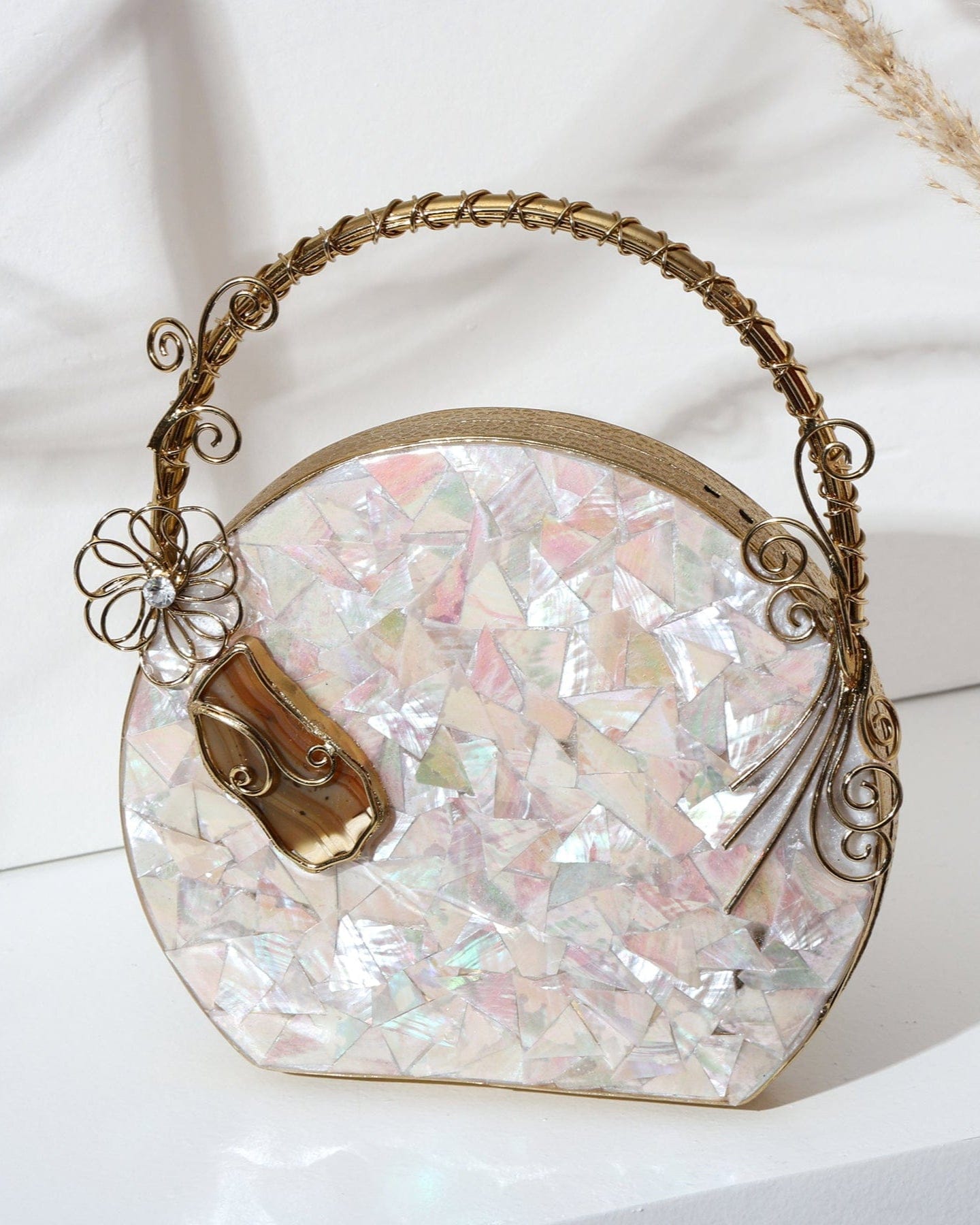 Nazrana Golden Clutch