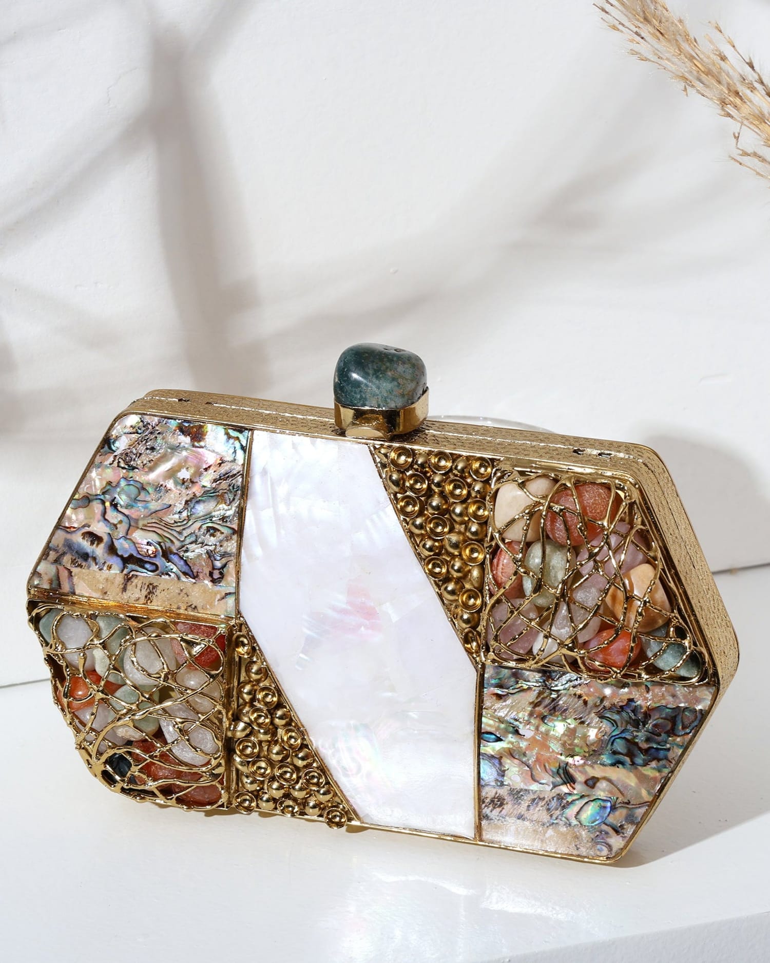 Saaz Golden Clutch