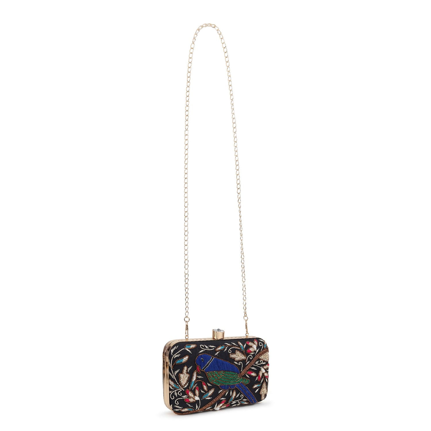 Parinda Black Clutch