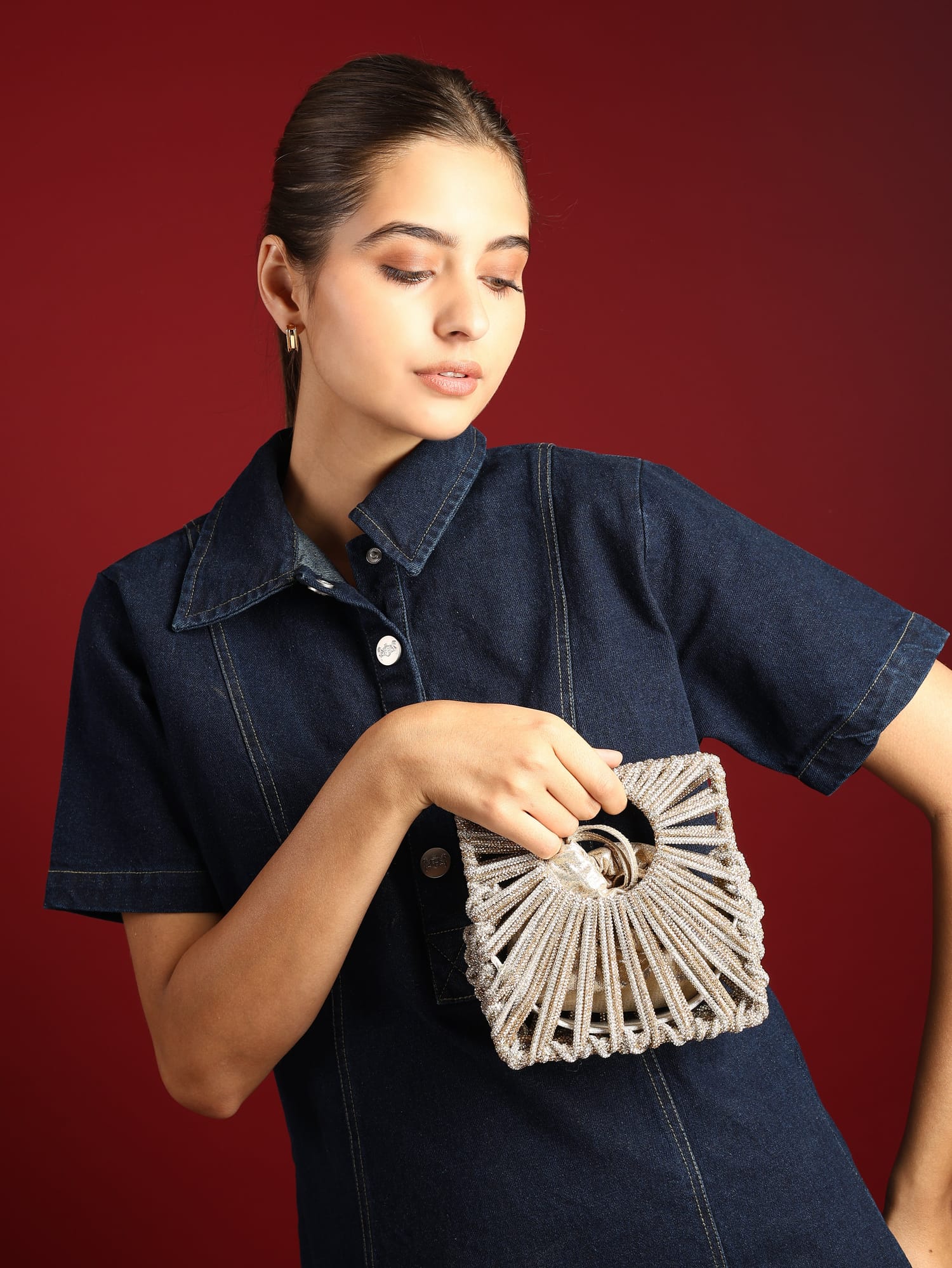 Zyra Mini Beaded Bag