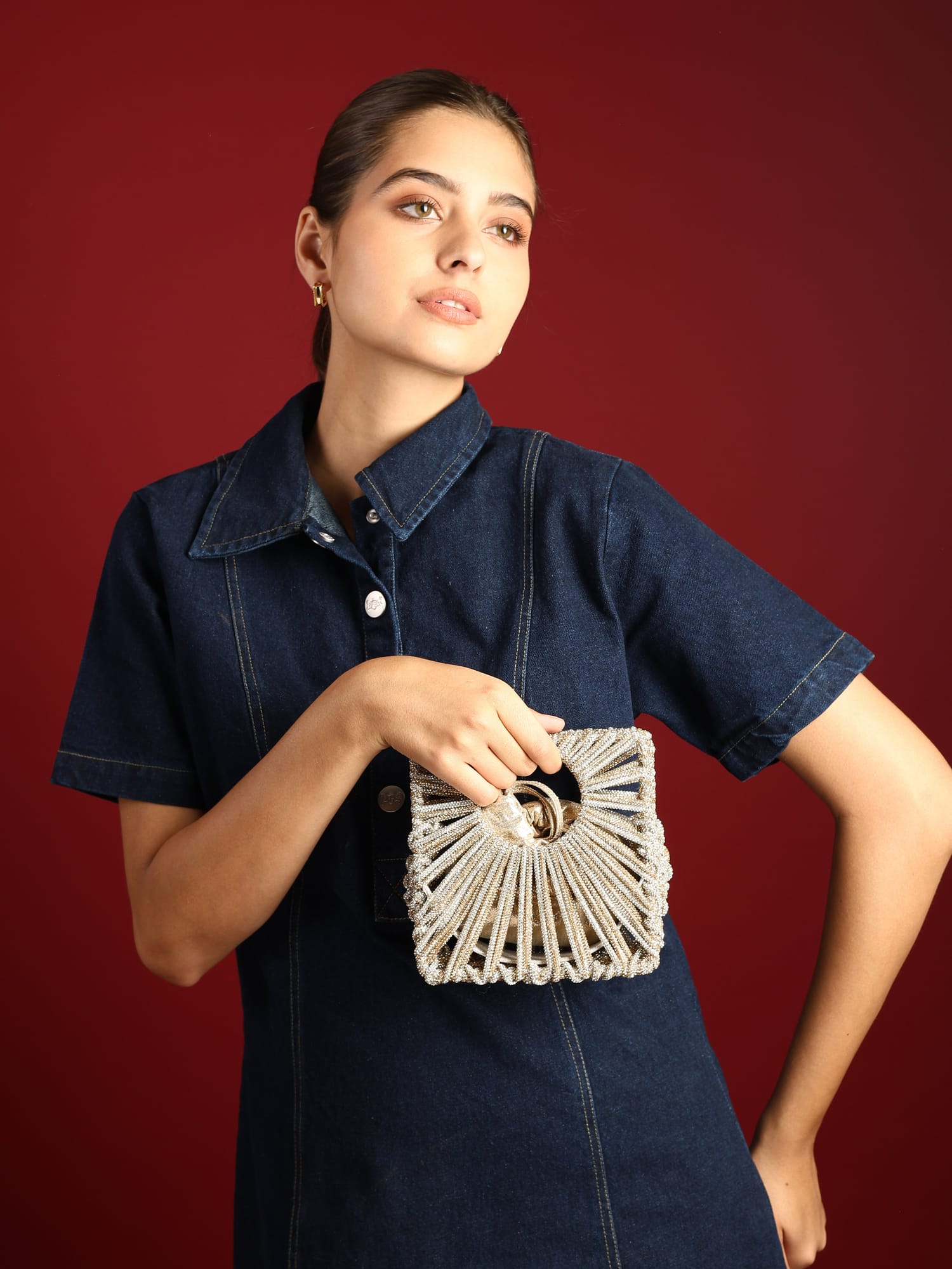 Zyra Mini Beaded Bag